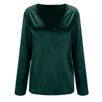 V-Neck Blouse | Elegant Women's Top-Green-S-State of Style
