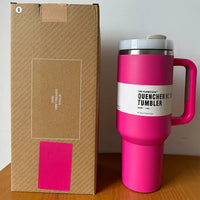 Vacuum Insulated Cup with Lid and Straw - ThermoTumbler-Barbie Pink-State of Style
