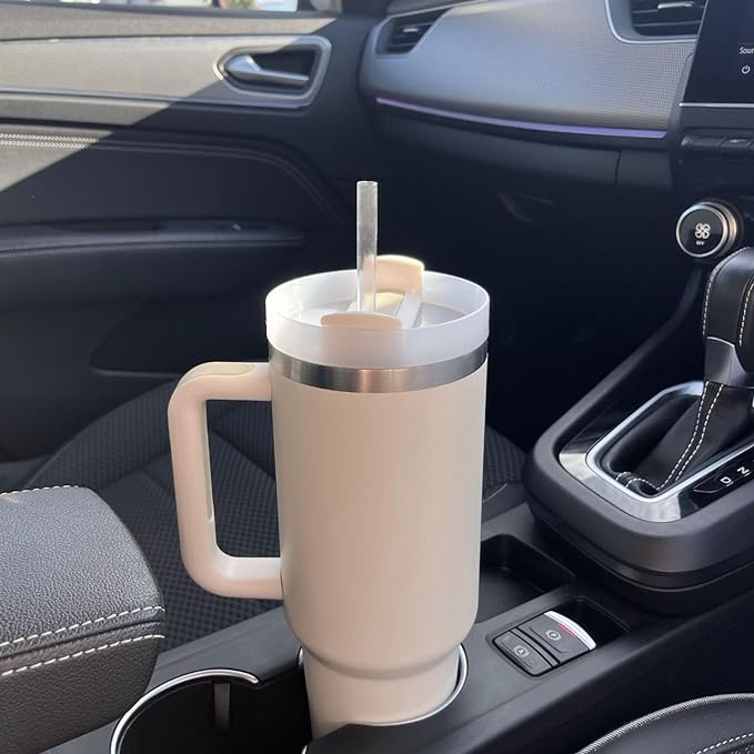 Vacuum Insulated Tumbler with Lid and Straw - ThermoTumbler-Baby Pink-State of Style