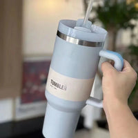 Vacuum Insulated Tumbler with Lid and Straw - ThermoTumbler-Baby Pink-State of Style