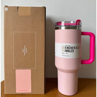 Vacuum Insulated Tumbler with Lid and Straw - ThermoTumbler-Flamingo-State of Style