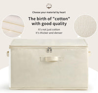 Canvas Clothes Storage Organiser Set – Dual Zipper Bag with Handles & Window