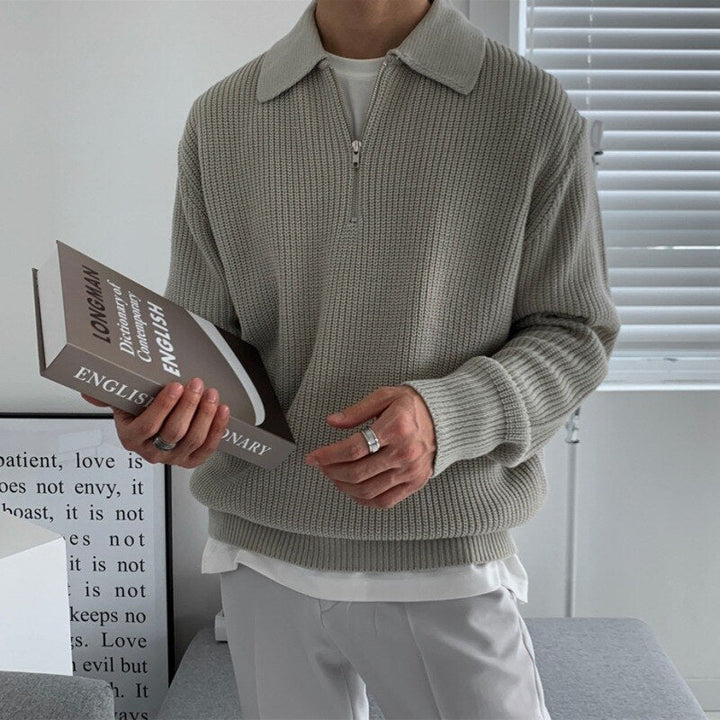 Men's sweatshirt with zip collar – Jonas