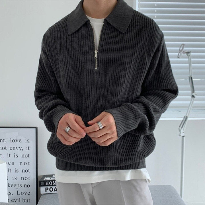 Men's sweatshirt with zip collar – Jonas