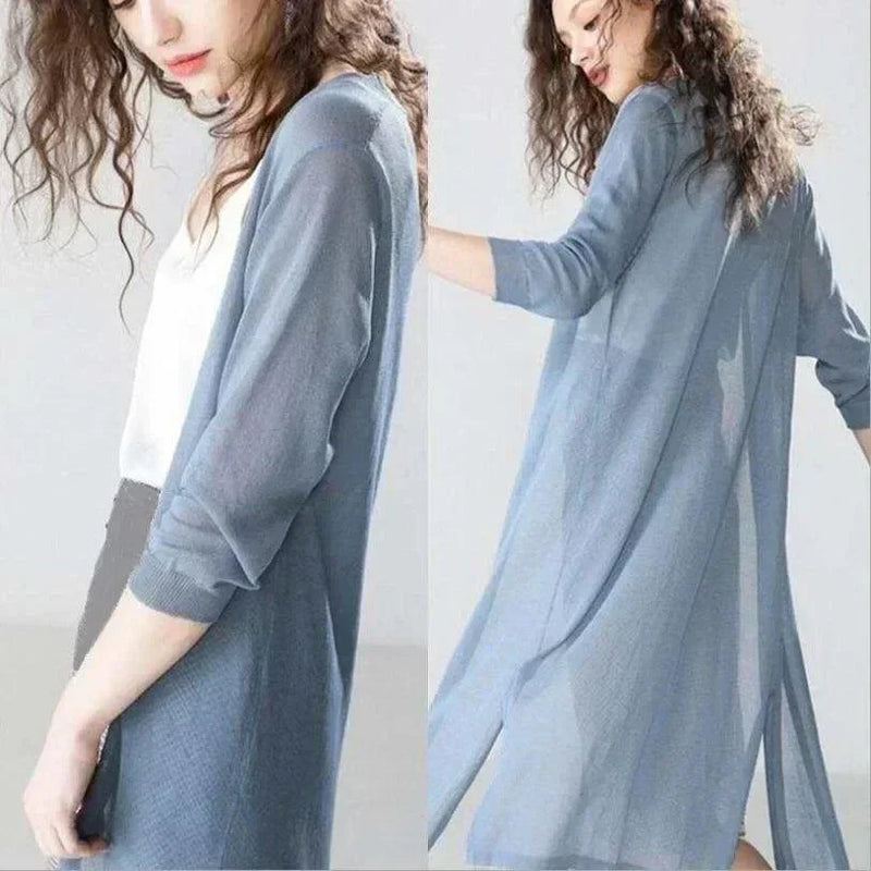 Ladies' long waistcoat, lightweight and versatile – Fernanda
