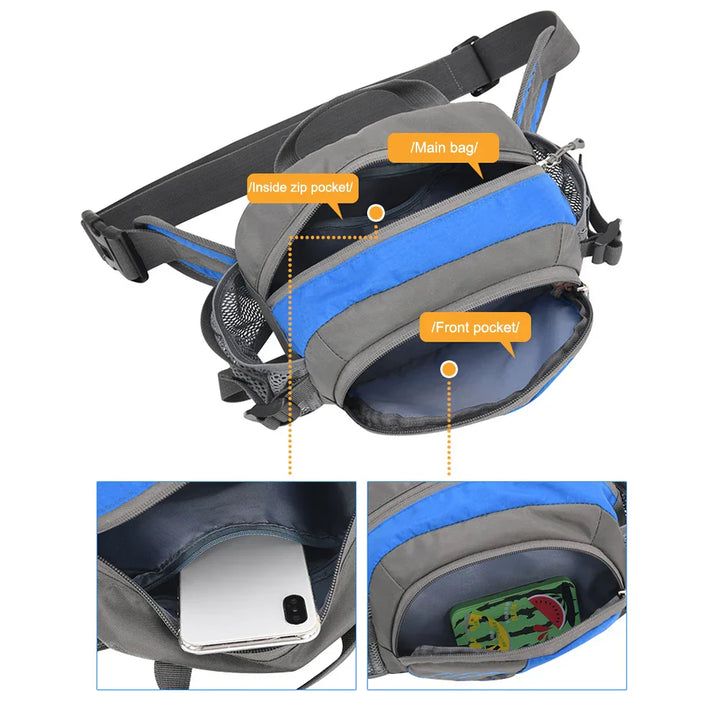 Vega Sports Waist Bag with Bottle Holder-Orange-State of Style