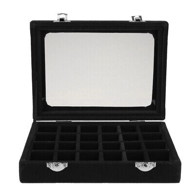 Velvet Transparent Lid Jewellery Box-BEIGE-State of Style