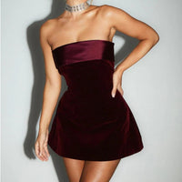 Verna Ultra Mini Dress | Women’s Fashion-Dark Red-S-State of Style