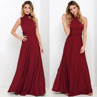 Versatile Elastic Wrap Dress - Denise-S-Burgundy-State of Style