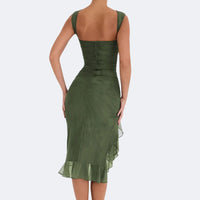 Versatile Stylish Midi Dress | Klarize-Black-S-State of Style