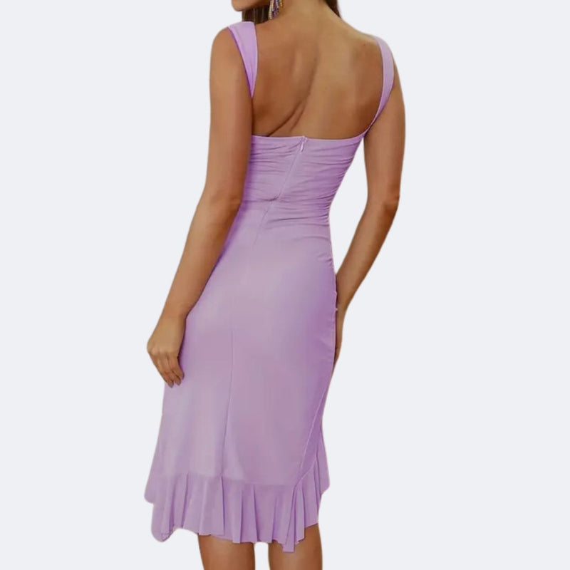 Versatile Stylish Midi Dress | Klarize-Black-S-State of Style