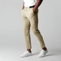 Versatile Wrinkle-Free Trousers | Stretch Mobility Pants-Khaki-XS-State of Style