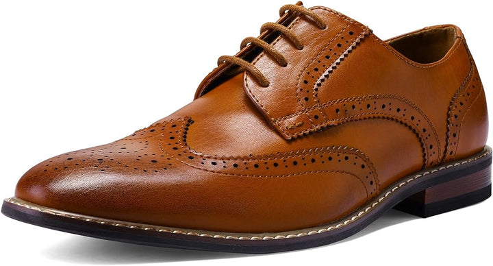 Victor Classic Wingtip Shoes – Timeless Elegance for Men-Brown 2-6.5-State of Style