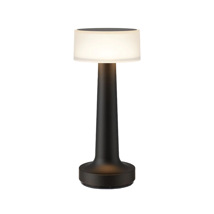 Victor Modern Dimmable Table Lamp-Black-Illuminated-State of Style
