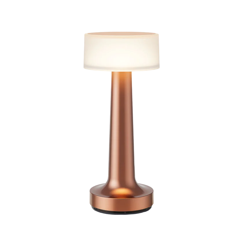 Victor Modern Dimmable Table Lamp-Bronze-Illuminated-State of Style