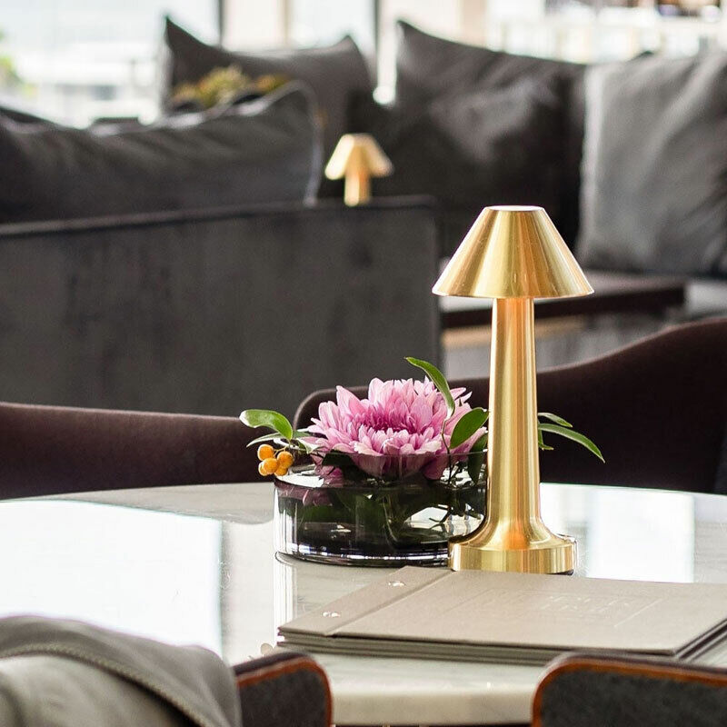 Victor Modern Dimmable Table Lamp-Gold-Cylinder-State of Style