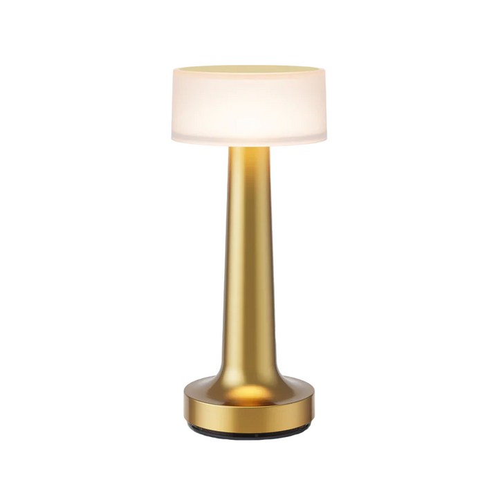 Victor Modern Dimmable Table Lamp-Gold-Illuminated-State of Style