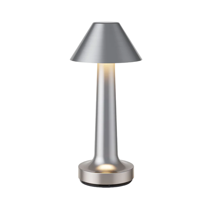 Victor Modern Dimmable Table Lamp-Silver-Cone-State of Style