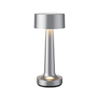 Victor Modern Dimmable Table Lamp-Silver-Cylinder-State of Style