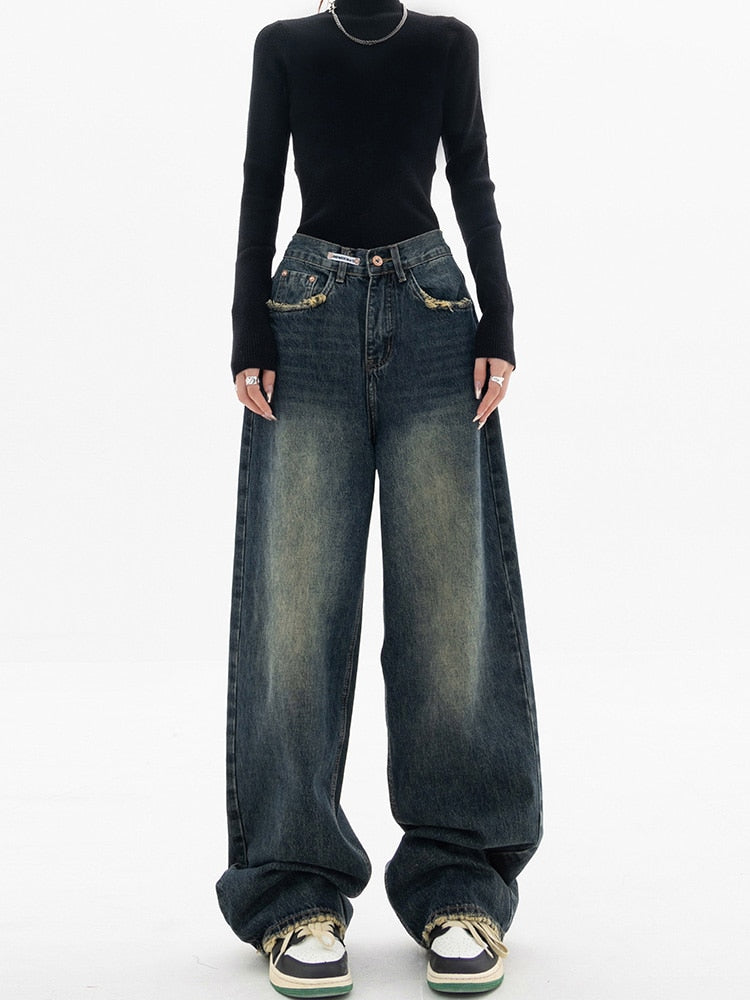 Vintage Baggy Women's Jeans - Aria-Blue Grey-S-State of Style