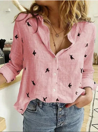 Vintage blouse made of linen mix – Clara-Pink-S-State of Style