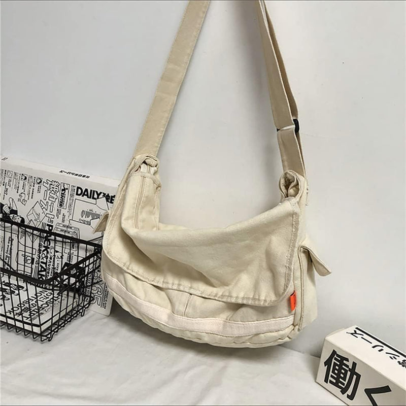 Vintage Canvas Crossbody Shoulder Bag – Aelric