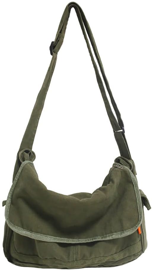 Vintage Canvas Crossbody Shoulder Bag – Aelric
