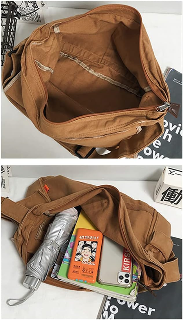 Vintage Canvas Crossbody Shoulder Bag – Aelric