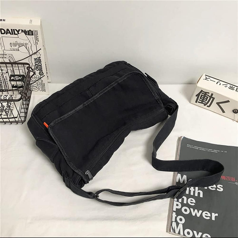 Vintage Canvas Crossbody Shoulder Bag – Aelric