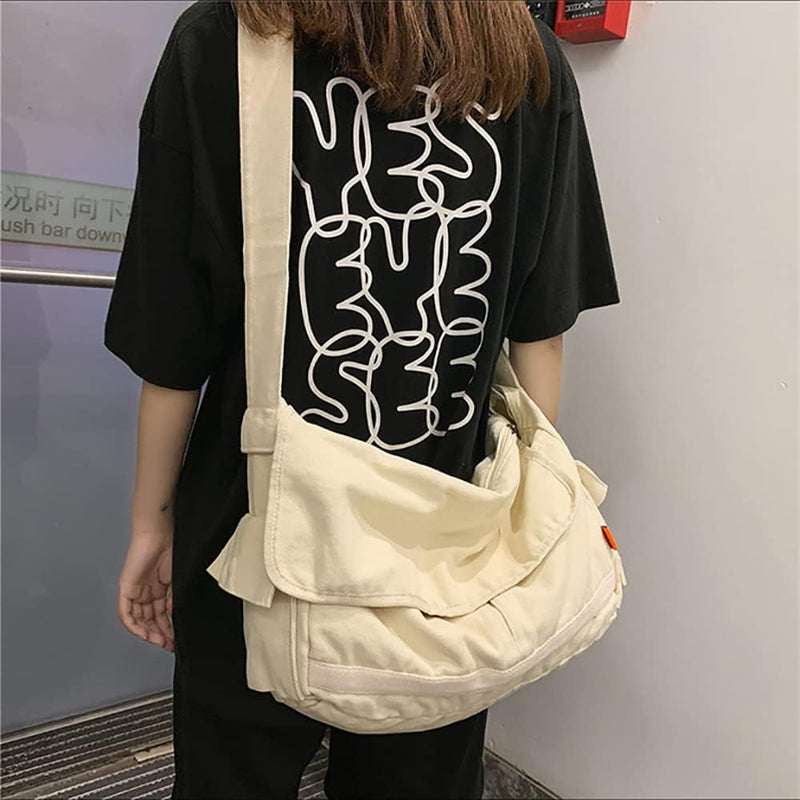 Vintage Canvas Crossbody Shoulder Bag – Aelric