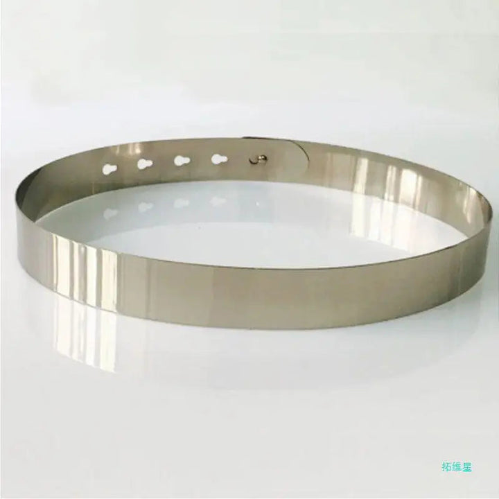 Vintage Chic Adjustable Metal Waist Belt – Gold & Silver-Silver-State of Style