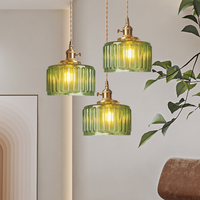 Vintage Crystal Pendant Light - Celeste-Green-Single Head-State of Style
