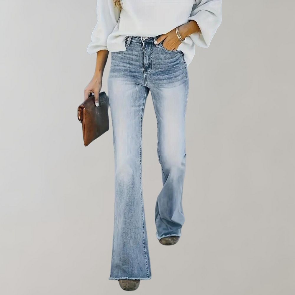 Vintage Flared Jeans - Mandy-Sky Blue-XS-State of Style