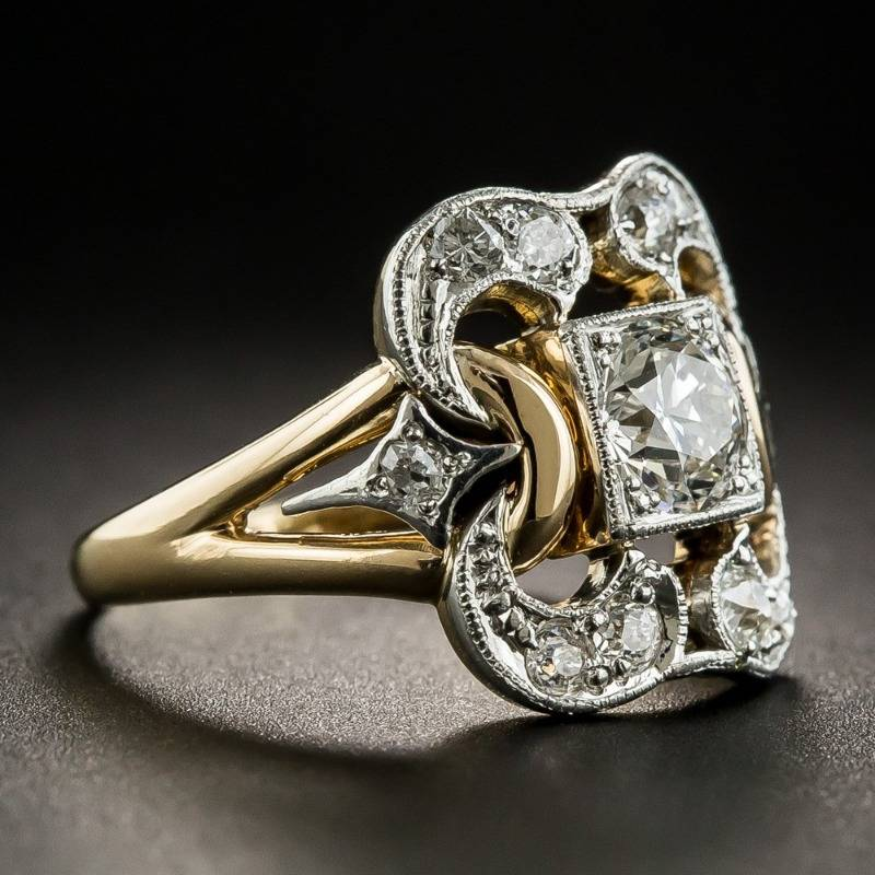 Vintage Gold Zirconia Ring - Celestine-6-State of Style