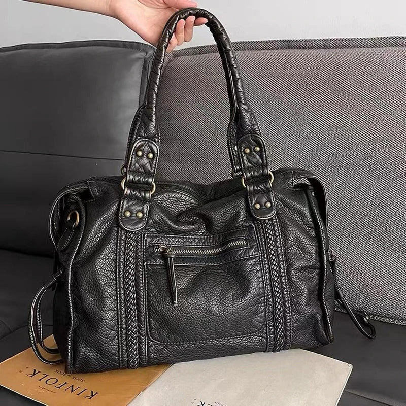 Vintage Leather Handbag - Marisol-State of Style
