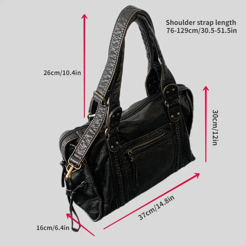 Vintage Leather Handbag - Marisol-State of Style
