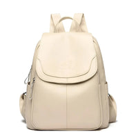 Vintage Leather Women's Backpack - Isabella-Beige-State of Style