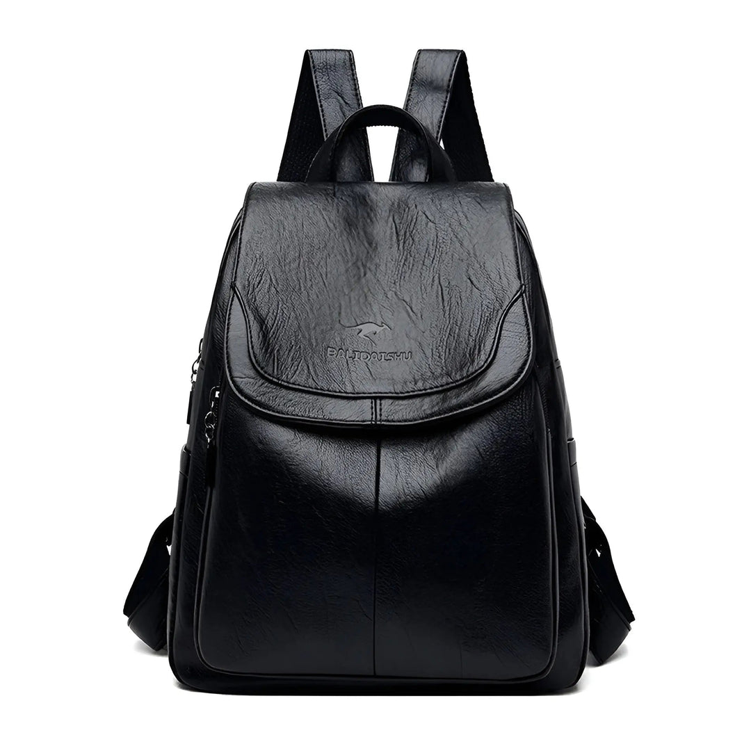 Vintage Leather Women's Backpack - Isabella-Black-State of Style
