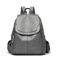Vintage Leather Women's Backpack - Isabella-Grey-State of Style