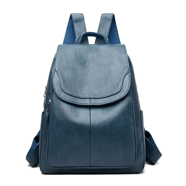Vintage Leather Women's Backpack - Isabella-Light Blue-State of Style