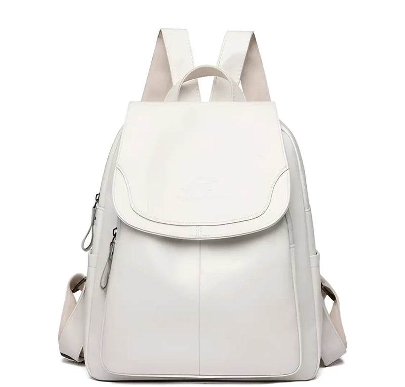 Vintage Leather Women's Backpack - Isabella-White-State of Style