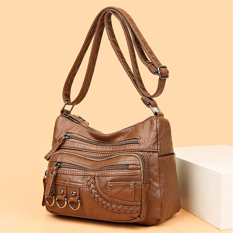 Vintage Leather Women's Handbag - Isabella-Brown-State of Style