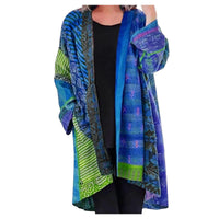 Vintage Long Women's Sweater - Livia-Blue-S-State of Style
