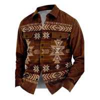 Vintage men's jacket with buttons – Henri-Brown-S-State of Style