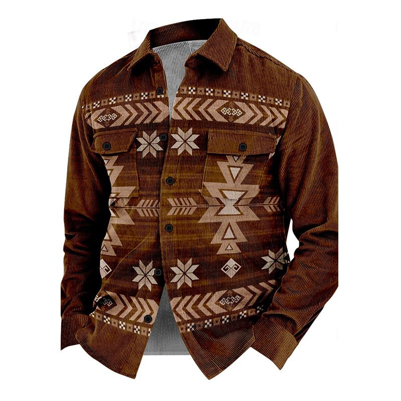 Vintage men's jacket with buttons – Henri-Brown-S-State of Style