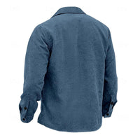 Vintage men's jacket with buttons – Henri-Light blue-S-State of Style