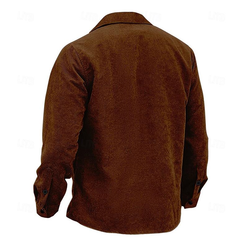 Vintage men's jacket with buttons – Henri-Light blue-S-State of Style