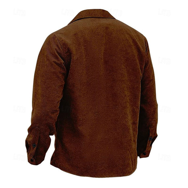 Vintage men's jacket with buttons – Henri-Light blue-S-State of Style