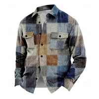 Vintage men's jacket with buttons – Henri-Light blue-S-State of Style