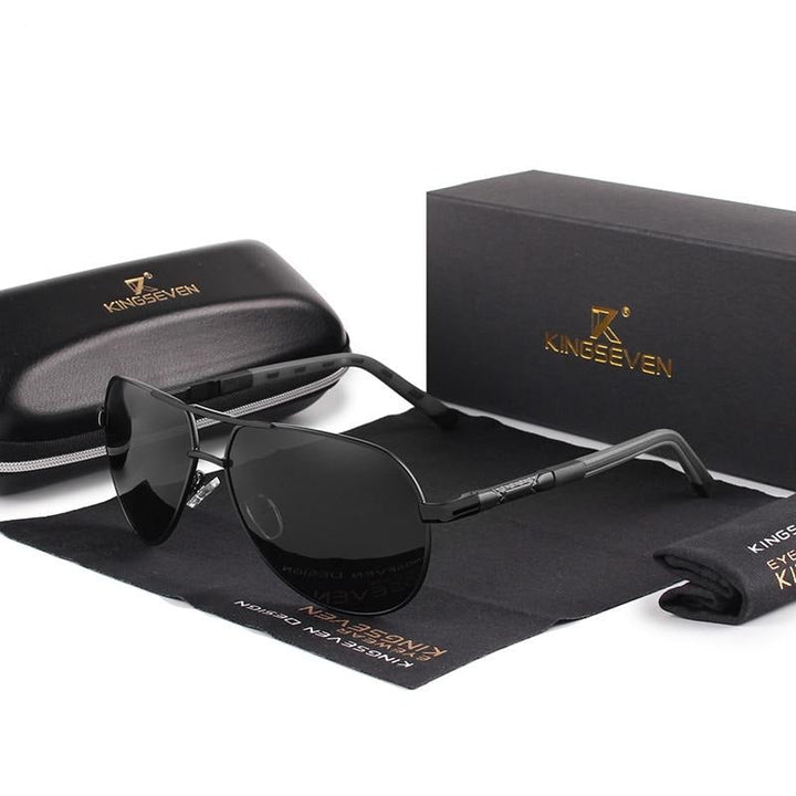 Vintage men's sunglasses – Luca-Gold Black-State of Style